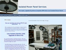 Tablet Screenshot of isolatedpowerpanelsvcs.com